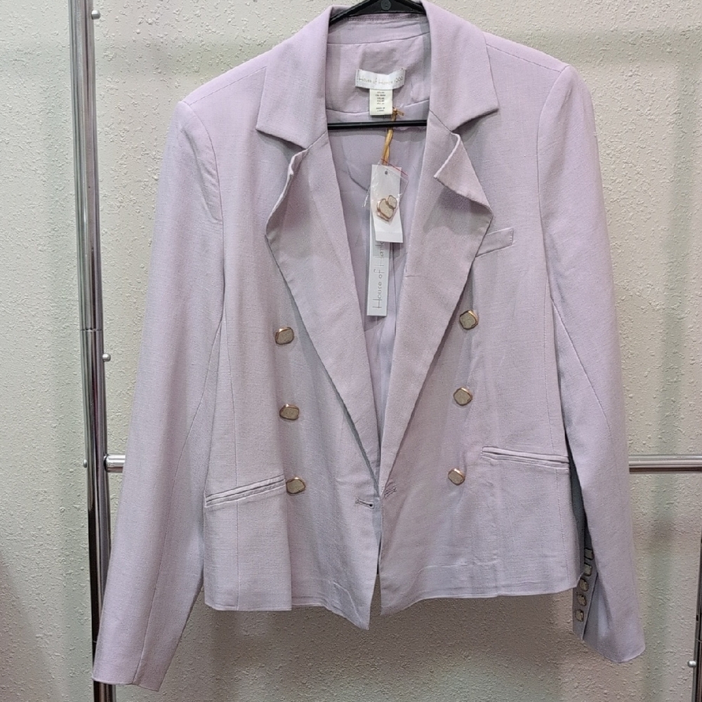 House of Harlow 1960 Lavender Blazer with Gold Buttons